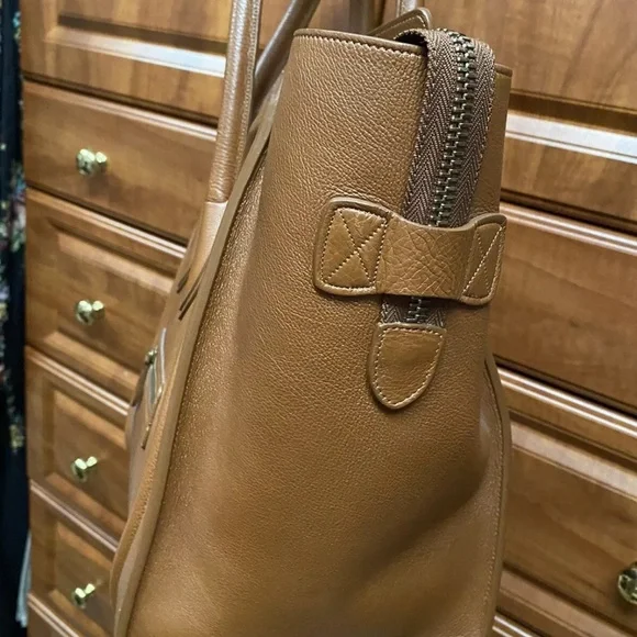 Celine Camel Luggage Leather Women's Bag - Picture 8 of 9